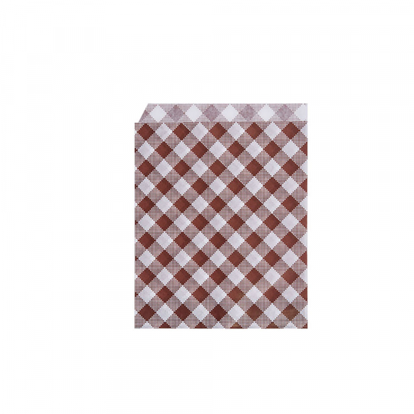 Snackbeutel Snacktüten Papierbeutel 14x19 cm Karo rot weiß (500 Stk.)